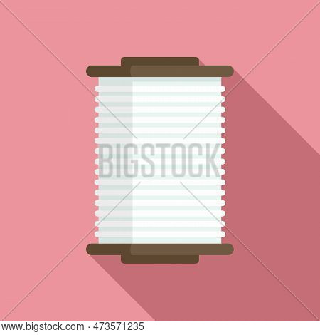 Wool Bobine Icon. Flat Illustration Of Wool Bobine Icon For Web Design