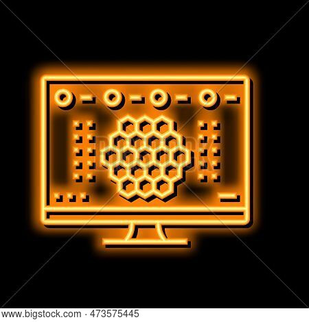 Online Board Games Video Game Neon Light Sign Vector. Online Board Games Video Game Illustration
