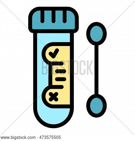 Covid Swab Test Icon. Outline Covid Swab Test Vector Icon For Web Design Isolated On White Backgroun