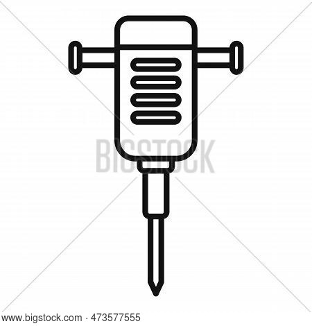 Hammer Drill Icon. Outline Hammer Drill Icon For Web Design Isolated On White Background