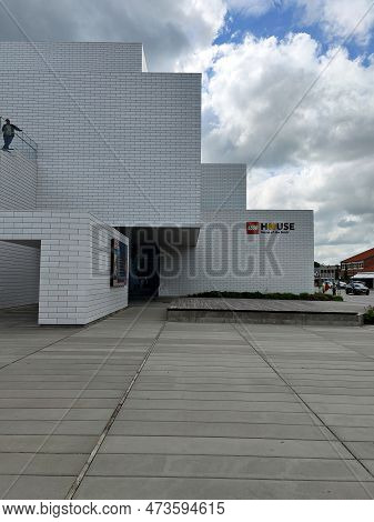 Billund, Denmark - June 11 2022: Legoland Billund Resort. Famous Amusement Park, Hotel And Lego Hous