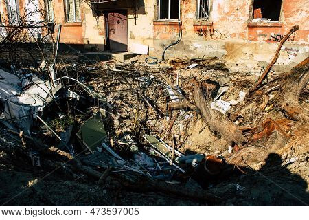 Artillery Damage In Kherson, Ukraine - March 25, 2023
