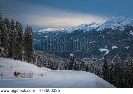 Ski Resort Folgarida - Marilleva In The Val Di Sole And Brenta Dolomites, View From Monte Vigo, Pinz