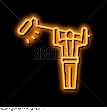 Sound Recoding Video Production Neon Light Sign Vector. Sound Recoding Video Production Illustration