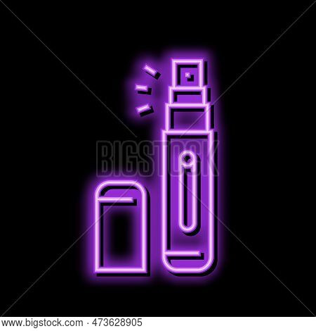 Atomizer Perfume Neon Light Sign Vector. Atomizer Perfume Illustration
