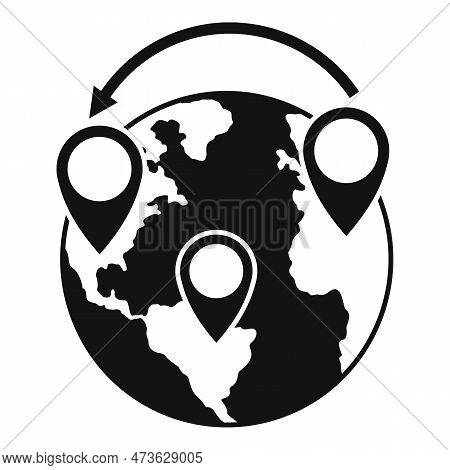 Global Illegal Immigrants Icon. Simple Illustration Of Global Illegal Immigrants Icon For Web Design