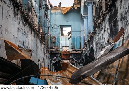 Inside A House Destroyed By Explosions In Izyum, Kharkiv Reg. Ukraine