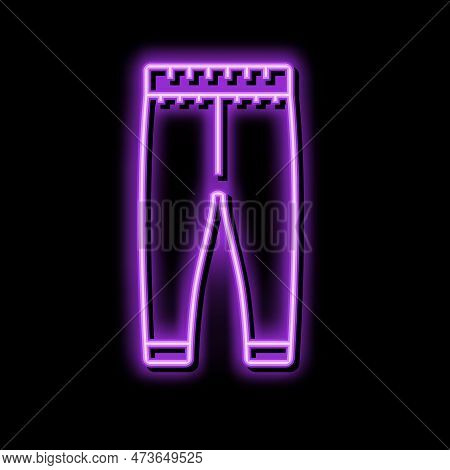 Leggins Girl Baby Cloth Neon Light Sign Vector. Leggins Girl Baby Cloth Sign. Isolated Symbol Illust
