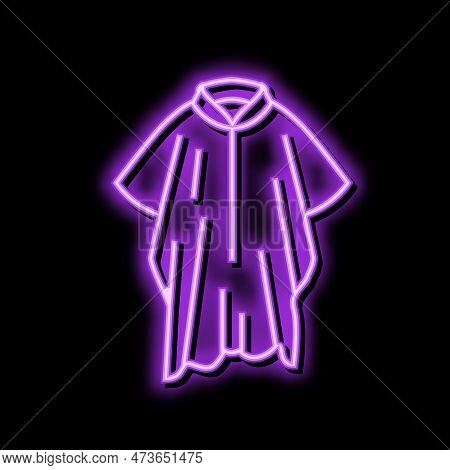 Cloak Outerwear Male Neon Light Sign Vector. Cloak Outerwear Male Sign. Isolated Symbol Illustration