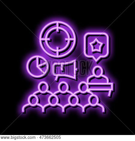 Event Marketing Neon Light Sign Vector. Event Marketing Illustration