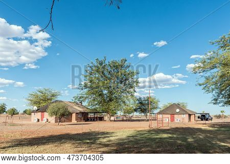 Upington, South Africa - Feb 24, 2023: Chalets At Kalahari Monate Lodge On Road R360 North Of Upingt