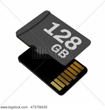 Memory Card With 128 Gb Capacity, Microsd Flash Storage Disc