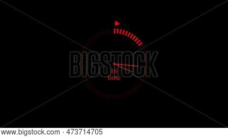 A Circular Loading Bar With Time Elapsed Digital Technology Led Display Illustration Background.