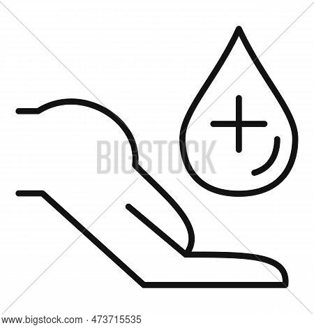 Deep Hydration Of Skin Icon. Outline Deep Hydration Of Skin Icon For Web Design Isolated On White Ba