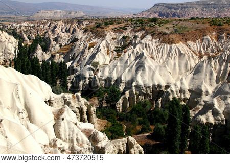 Panorama Of The Gorge And Rocks (also Called Mushrooms) Of The White Valley Of Baglidere With Rose V