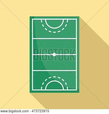 Hurling Field Icon. Flat Illustration Of Hurling Field Icon For Web Design