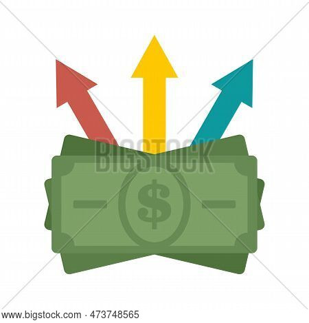 Money Investition Icon. Flat Illustration Of Money Investition Icon Isolated On White Background