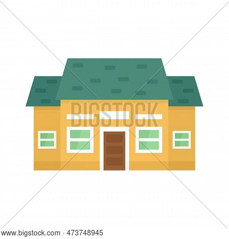 Cabana Cottage Icon. Flat Illustration Of Cabana Cottage Icon Isolated On White Background