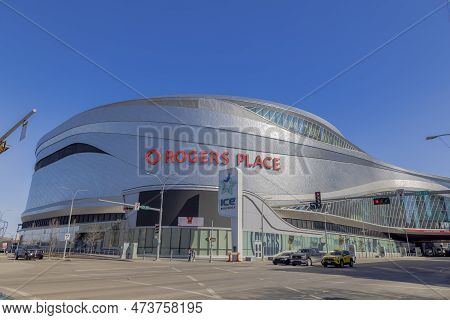 Edmonton, Alberta. Mar 30, 2023. Rogers Place A Multi-use Indoor Arena In Edmonton, Alberta, Canada.