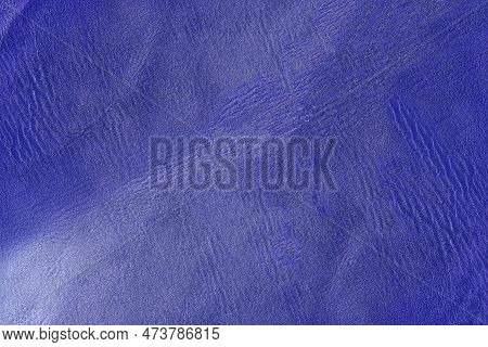 Beautiful Blue Background With Leather Texture With Blue Veins Of Blue Leather As Sample Of Blue Bac