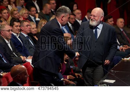 Bucharest, Romania. 31th March, 2023: Event Organized By The Social Democratic Party And Pes On The 