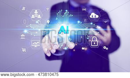 Ai (artificial Intelligence) Technology Networks Connecting Wireless Devices. Ai Technology Is Essen