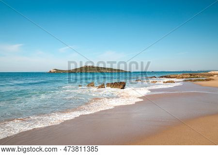 Walk Along The Atlantic Ocean On The Beach Called Praia Da Ilha Do Pessegueiro Near Porto Covo, West
