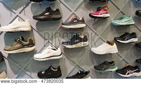 Kiyv, Ukraine - August 30, 2020: Skechers Shoes At The Shop At Shopping Mall.