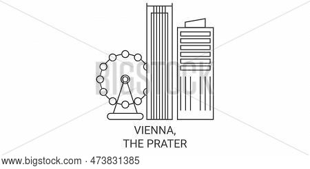 Austria, Vienna, The Prater Travel Landmark Vector Illustration