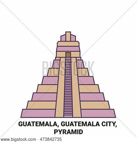 Guatemala, Guatemala City, Travels Landsmark Travel Landmark Vector Illustration