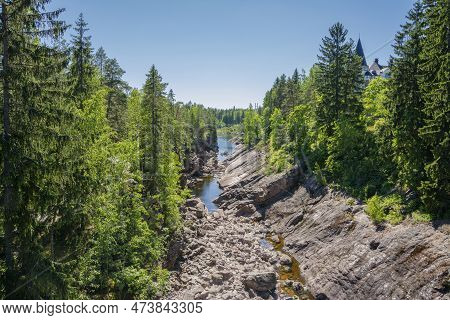 View Of Imatrankoski Rapid (the Imatra Rapid) In Summer, Vuoksi River, Imatra, Finland
