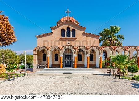 Saint Nektarios Church In Faliraki, Rhodes Island, Greece