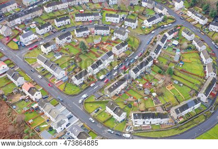 Council Flats In Poor Housing Estate With Many Social Welfare Issues In Port Glasgow