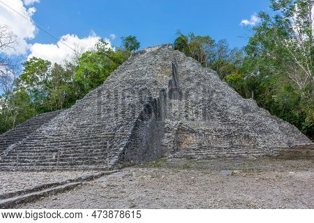 Ruins Of The Ancient Mayan City Of Coba On The Yucatan Peninsula In Mexico.