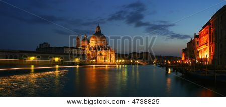Venetian Grand Canal At Night.