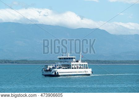 Puntarenas, Costa Rica - December 26, 2022: The San Lucas 2 Ferry Operates Between Puntarenas And Pl