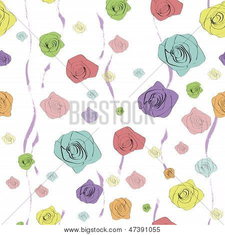Klasické Bezešvé Pattern Rose