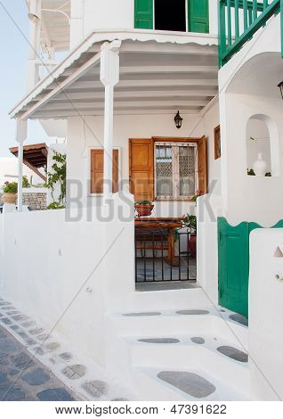 A Typical Private Home On The Mediterranean Island