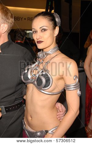 Annisse at the annual Slave Leia Group Photo at ComicCon, San Diego Convention Center, San Diego, CA. 07-23-10