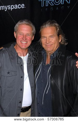 Bruce Boxleitner and Jeff Bridges at the TRON Legacy
