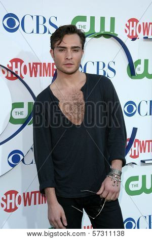 Ed Westwick  at the CBS, The CW, Showtime Summer Press Tour Party, Beverly Hilton Hotel, Beverly Hills, CA. 07-28-10