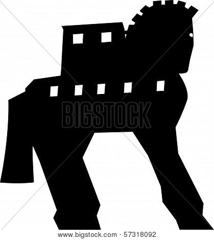 Trojan Horse silhouette vector
