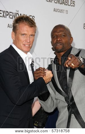 Dolph Lundgren and Terry Crews at the 