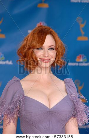 Christina Hendricks at the 62nd Annual Primetime Emmy Awards, Nokia Theater, Los Angeles, CA. 08-29-10