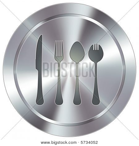 Modern silverware button