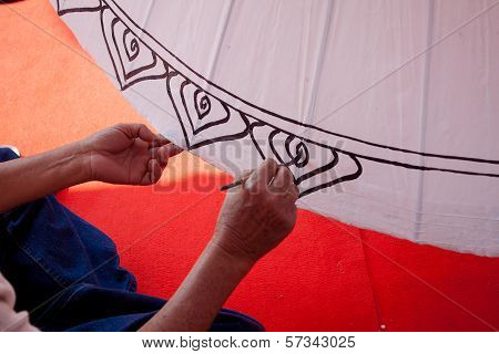 Umbrella Made of Paper Cloth Arts And Crafts