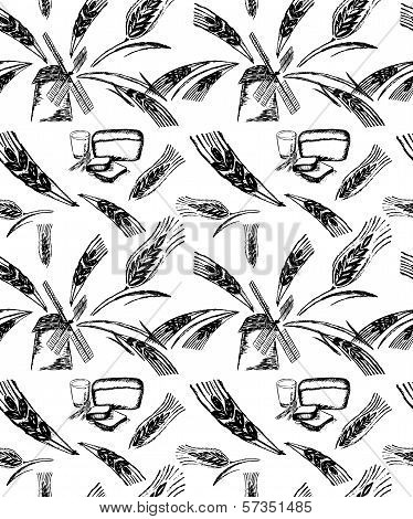 Wheat seamless background
