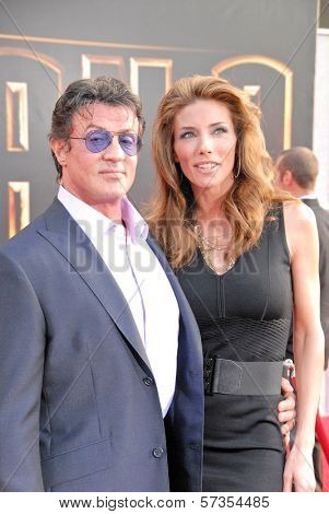 Sylvester Stallone and Jennifer Flavin at the 