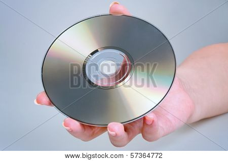 Girl Holding A Cd