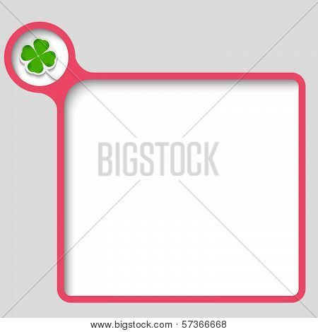 Vector Text Frame With Cloverleaf